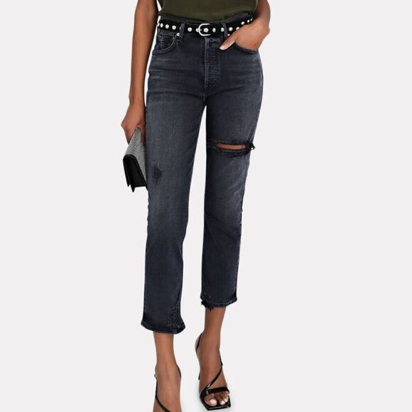 Citizens of Humanity Jolene High-Rise Straight Cropped Jeans - Picture 1 of 11